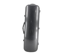 AWHAO Violin Case Carbon Fiber Waterproof Elegant Musical Instrument Carry Case Lightweight Soft Padding with Music Sheet Bag, Black Carbon Pattern