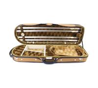 Violin Case Plywood Nubuck Leather Rectangle Full Size Violin Case Big Storage Space 4/4 Violino Case Hygrometer Belt Violin Case For Violin Protection