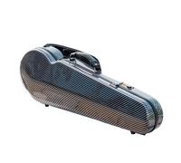 Violin Case Violin Case 4/4 Size Lightweight Hybrid Carbon Fiber with Password Lock Sheet Music Bag(Black Stripes)