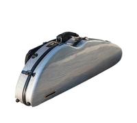 Violin case Violin Case 4/4 Size Multicolors Available Widened Triangular Hybrid Carbon Fiber with Code Lock Sheet Music Bag(Silver Gray)