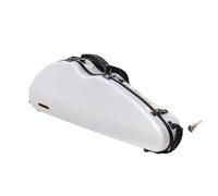 Violin Case Violin Case 4/4 Size Multicolors Available Widened Triangular Hybrid Carbon Fiber with Code Lock Sheet Music Bag(White Stripes)