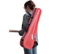 Violin Case Violin Case Carbon Fiber 4/4 Size Violin Box Multicolor Available With Double Shoulder Straps Waterproof Ultralight For Violin Protection(Peony Red)
