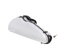 Violin Case Violin Case Carbon Fiber 4/4 Size Widened Triangular Multicolor Available With Sheet Music Bag Code Lock(White Stripes)