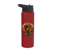 Violin Cello Scroll Sunflower Precision Poise Music Art Stainless Steel Insulated Water Bottle