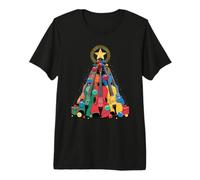 Violin Christmas Tree Musician Holiday String Instrument Premium T-Shirt