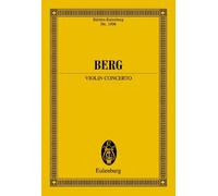 Violin Concerto Study score violin and orchestra Berg Ernst Eulenburg & Co. GmbH