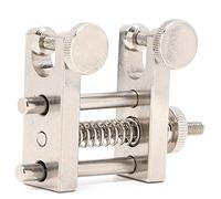 Violin Edge Clamp for Crack Repair, Luthier Making Tool for Violin Viola Cello, Adjustable Double Guide Rod Metal Mounting Head Fixture with High Strength and Precision