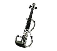 violin Electric Art Violin Stripes Solid Wood Silent Violin 4/4 Ebony Fittings W/Parts
