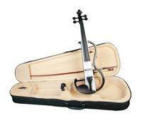 Violin Electronic Violin Professional Solid Wood 4/4 Silent Electric Set For Ist Students Beginners BK White
