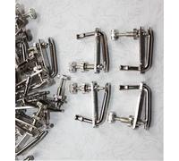 Violin Fiddle Accessories Kit 100pcs Silver Color Violin String Adjuster Fine Tuners 3/4-4/4 Violin Parts Accessories