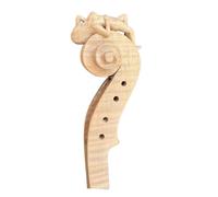 Violin Fiddle Accessories Kit 4/4 Violin Hand-carved Headstock Natural Hard Maple Animal Carving(Carving)