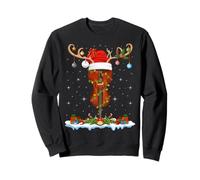 Violin Fiddle Christmas Lights Orchestra Violin Player Xmas Sweatshirt