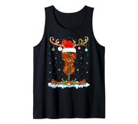 Violin Fiddle Christmas Lights Orchestra Violin Player Xmas Tank Top