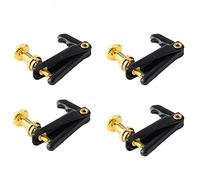 Violin Fine Tuner Part, 4Pcs 1/2 Violin Fine Tuner Metal Violin String Adjuster Part Musical Instrument Accessory for Violin(Black)
