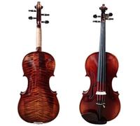 Violin Flame Maple Handmade Violin 4/4Vionlino Set Beginner Professional Musical Instrument