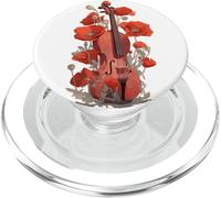 Violin Flowers Musician Music Lover Violin PopSockets PopGrip for MagSafe