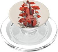 Violin Flowers Musician Music Lover Violin PopSockets PopGrip for MagSafe