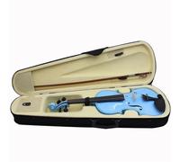 Violin for Beginners 4/4 Beginners Blue Violin Maple Panel Violin With Case Bow Strings Shoulder Rest Parts Suitable Violin Study(SET1)