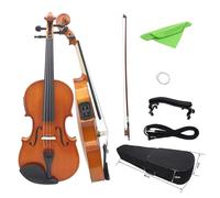 Violin for Beginners 4/4 Electric Acoustic Violin Solid Wood Violin Fiddle With Case Bow Wood Color Professional Violin For Beginner