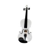 Violin for Beginners 4/4 Pure White Acoustic Violin With Fine Tuners Easy To Tune Suitable For Beginners And Violinists To Play