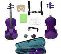 Violin for Beginners 4/4 Purple Violin Present Suitable Music Course Study With Practical Parts Violin Beginner Professional(Set2)