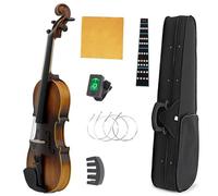 Violin for Beginners 4/4 Vintage Violin Varnish Stylish Retro Old-fashioned Violin Beginners Stringed Music Instrument(Set)