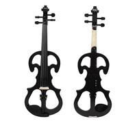 Violin for Beginners Electric Violin Right Handed 4/4 Electric Silent Violin Fiddle Accessories W/Violin Bow & Fiddle Bridge & Violin Case(Black)