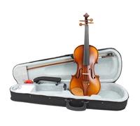Violin for Beginners Handcraft Stripes Single Back Plate Maple Acoustic Violin Parts With Full Set Accessories For Beginners 4/4 3/4(4/4)