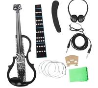 Violin for Beginners Letters 4/4 Electro Acoustic Violin Intelligent Silent Electroacoustic Violin Earphones Connecting Fiddle Accessories