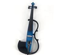 Violin for Beginners Professional Solid Wood Electronic Violin With Connecting Cable And Earphones Blue