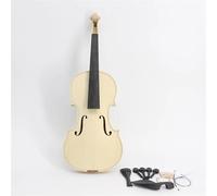 Violin for Beginners Unfinished White Violin Natural Dried Maple Back Spruce Panel Handmade DIY Violin Full Size(Kit,1/16)