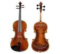Violin for Beginners Violin 4/4 Hand Carved Brown Retro Varnish Professional Performance Violino With Case(A)