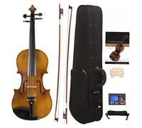 Violin for Beginners Violin With A Solid Spruce Wood Panel 4/4 (Full Size) Solidwood Ebony Fitted Violin With Prelude Strings