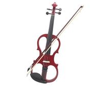 Violin for Beginners White Red 4/4 Electric Violin Maple Body Silent Electric Violin(Red Violin)