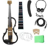 Violin for Beginners Wood Grain 4/4 Electro Acoustic Violin Intelligent Silent Electroacoustic Violin Earphones Connecting Fiddle Accessories