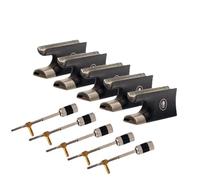 Violin Frog Fiddle Ebony Violin Bow Frog Buttons For Violin Bow Violino Luthier 4/4 3/4 1/2 1/4 1/8 Size(Color:5PCS 3-4)