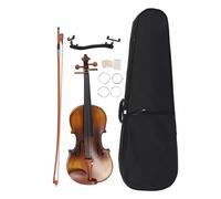 Violin Full 4/4 Set Wooden Violin Kit with Bow Rosin Shoulder Rest Case Strings Bridge for Starter Beginners Kids Adults