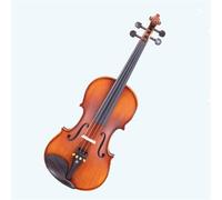 Violin Full Size Ebony Handcrafted Graded Beginner Practice Violin Handcrafted Solid Wood QV101(1/4)