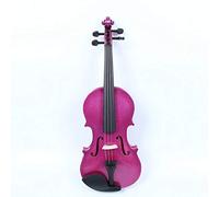 Violin Full Size Kit for Adults Beginner, Color plywood children's handmade basswood violin, beginner mahogany stained black fingerboard violin(A,4/4)