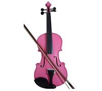Violin Full Size Kit for Adults Beginner, Student Acoustic Violin Full 1/8 Maple Spruce with Case Bow Rosin Pink Color (Size: 4/4)