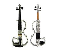 Violin Full Size Skull Painted Solid Wood Mute Ebony Fittings Parts Electric Violin