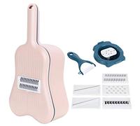 Violin Grater Vegetable Graterkuuleyn 11pcs/Set Vegetable Cutter Drain Basket Food Shredder Grater Kitchen Cutting Utensils (Dusty Pink)