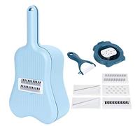Violin Grater Vegetable Graterkuuleyn 11pcs/Set Vegetable Cutter Drain Basket Food Shredder Grater Kitchen Cutting Utensils (Light Blue)
