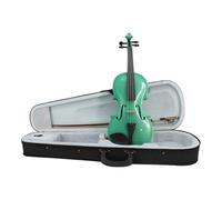 Violin Green Acoustic Violin 4/4 3/4 1/2 1/4 1/8 For Beginner Students Case Bow Shoulder Rest Mute Strings (Color : 3/4)