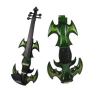 Violin Green Color Streamline 5 Strings 4/4 Electric Violin Solid Wood Unique Shape