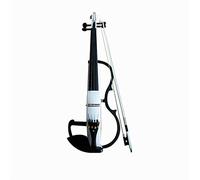 Violin Handmade Flash Playing Electro-Acoustic Violin Instrument for Beginners Acoustic Violins (Color : White, Size : 4/4)