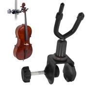 Violin Hanger, Hook Attachment for Sheet Music Stand, 6.69 x 3.54 x 1.57 inches, Space-Saving Instrument Holder, Adjustable Clamp Design, Black 1-Pack, Studio, Practice, Performance