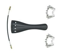 Violin Hardwood Unassembled Tailpiece By Zest Violin Fiddle in 4 Sizes 4/4 to 1/4 with 4 Silver Fine Tuners (1/4 Unassembled)