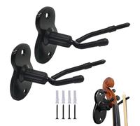 Violin Hook Wall Mount, Viola Wall Mount - 2x Violin Hook with Bow Stand,Space Saving String Instrument Organizer for Study and Music Room