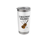 Violin, I Destroy Silence, Violinist String Musician Funny Stainless Steel Insulated Tumbler